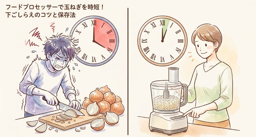 フードプロセッサーで玉ねぎを時短