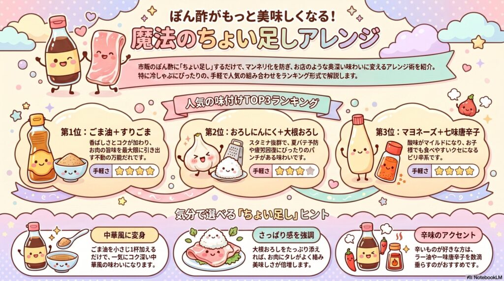 冷しゃぶを格上げするタレはポン酢がおすすめ