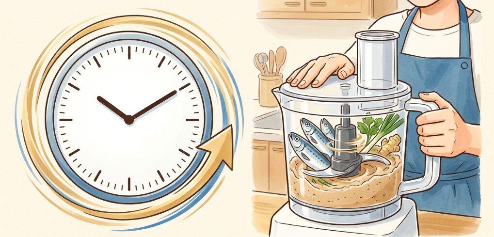 フードプロセッサーでいわしのつみれを作る時短術