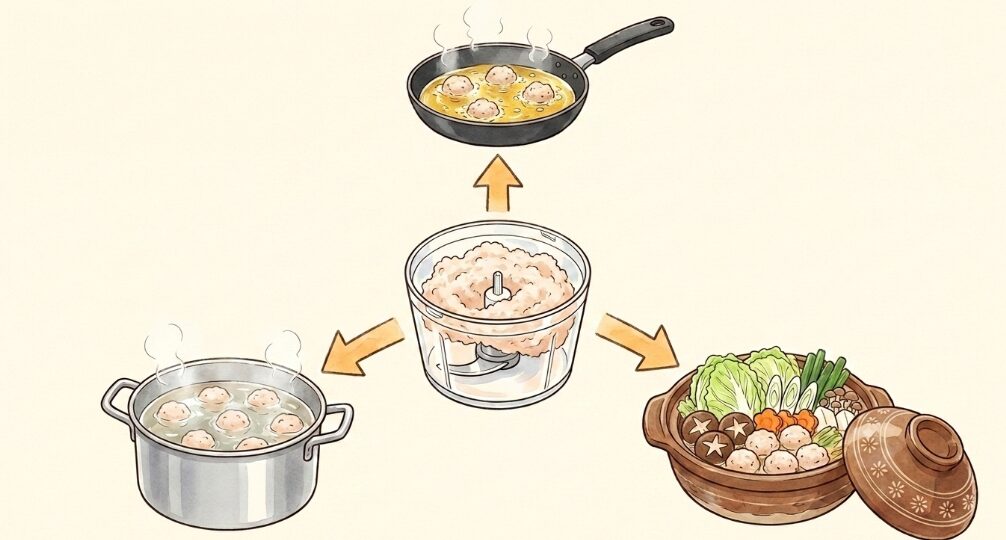 フードプロセッサーでいわしのつみれを美味しく作る手順