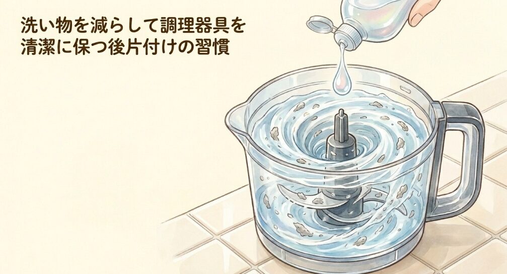 洗い物を減らして調理器具を清潔に保つ後片付けの習慣