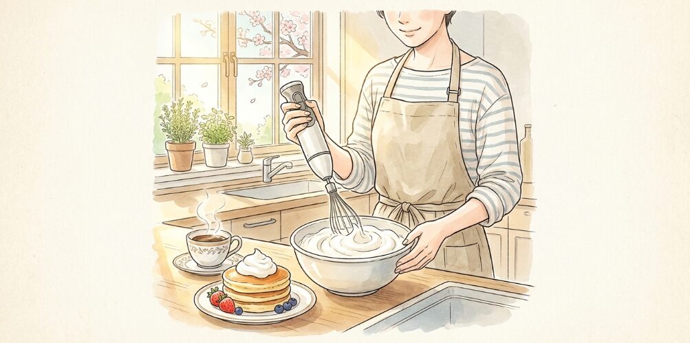 ハンドブレンダーで生クリーム