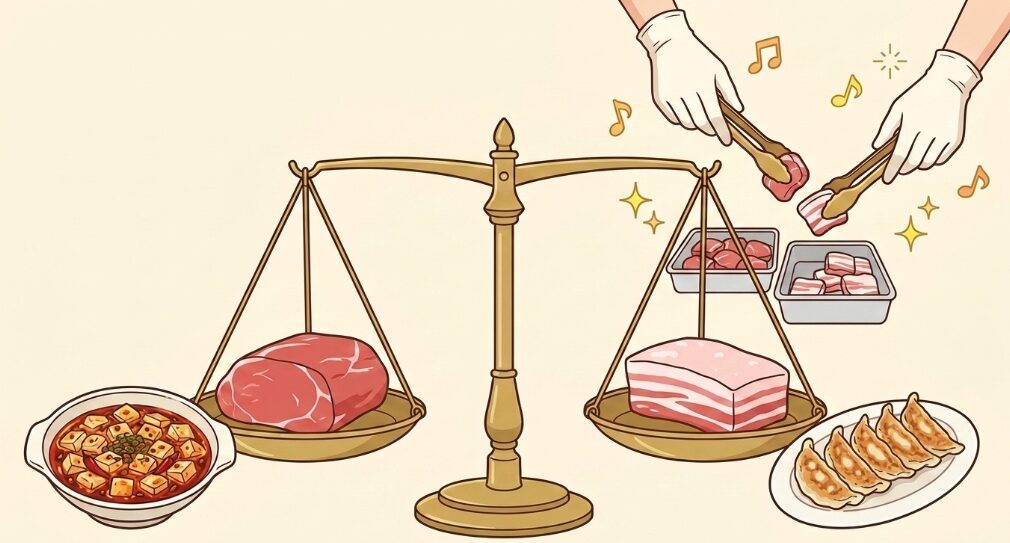 豚肉の部位を選んで好みの脂加減に