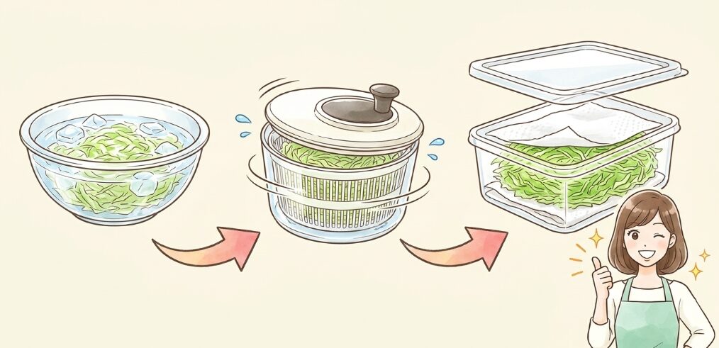 シャキシャキ食感を残す保存方法