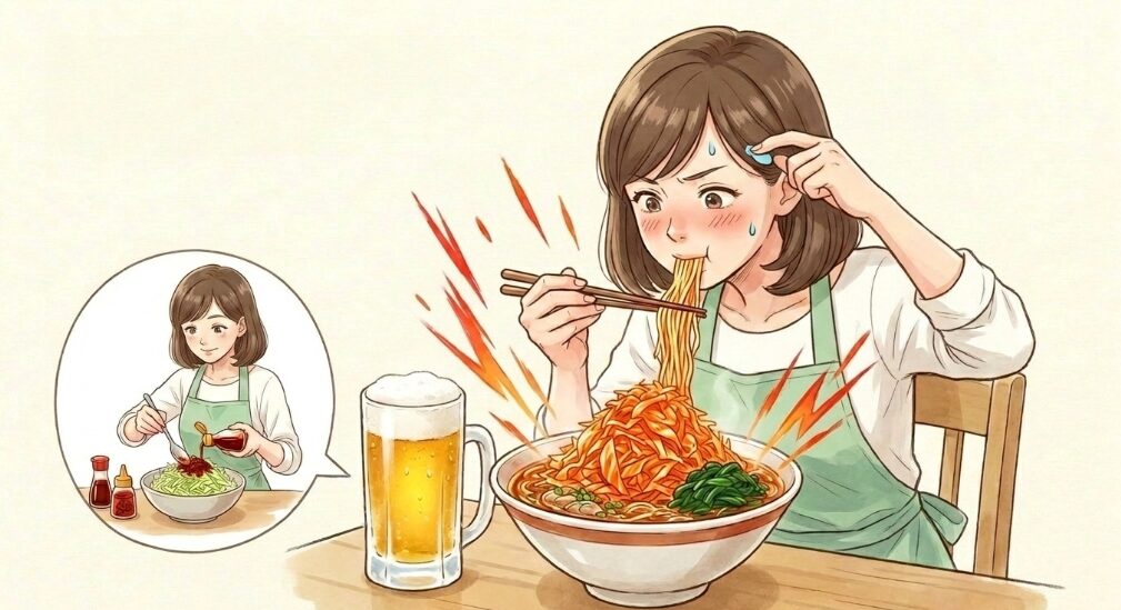 ピリ辛ダレで大人の味変を楽しむ
