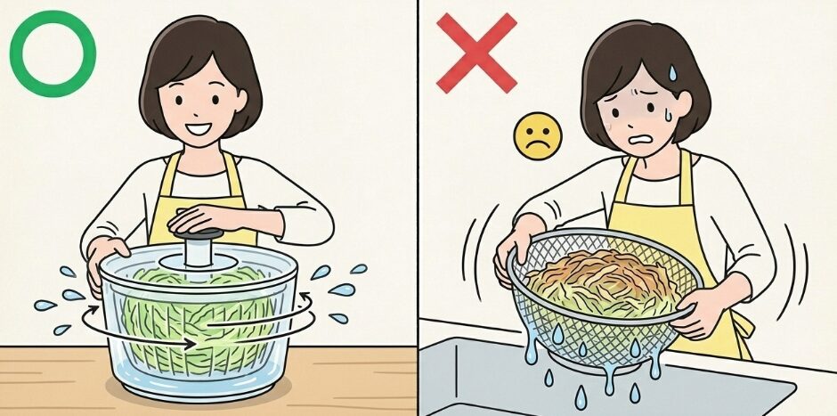 変色を防ぐための水切りのコツ