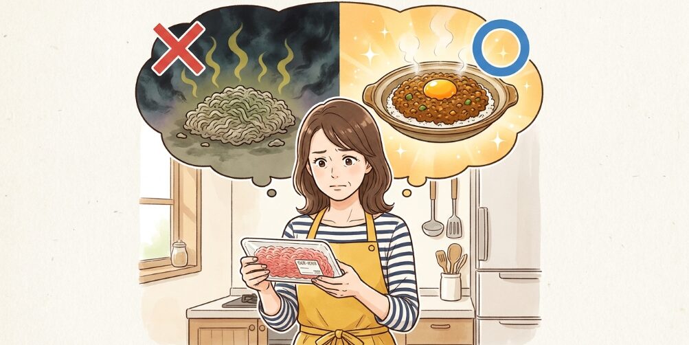 ひき肉が臭い