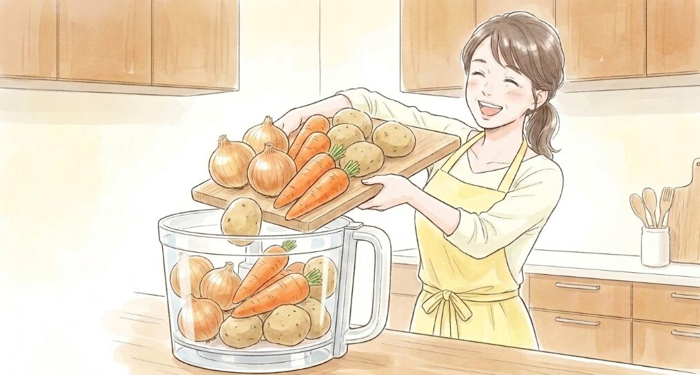 一度に下ごしらえできる容量の比較