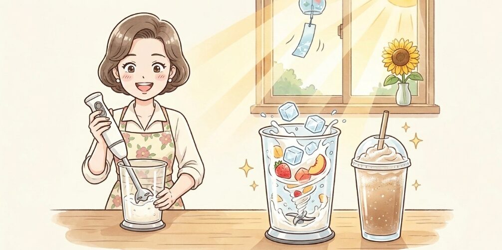 氷も砕けるから冷たいスープも簡単