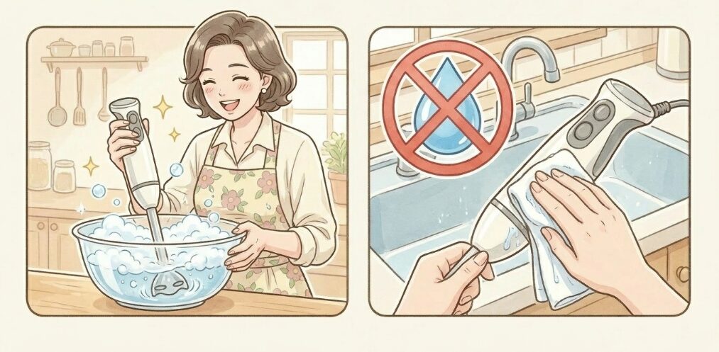 洗い方が簡単で片付けの負担を軽減