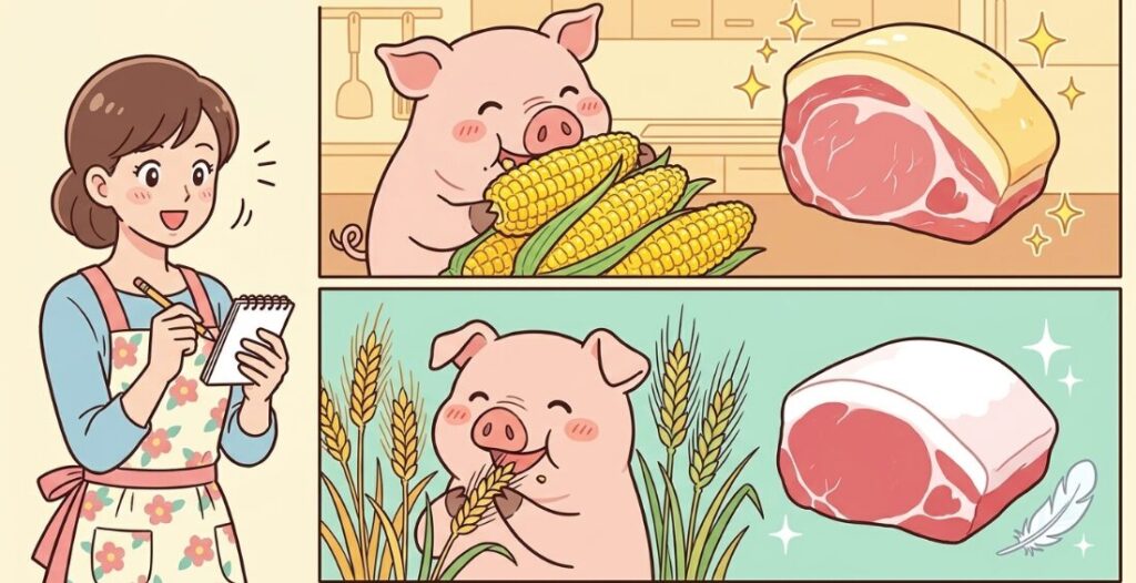 飼料の違いがもたらす肉質と脂身的風味
