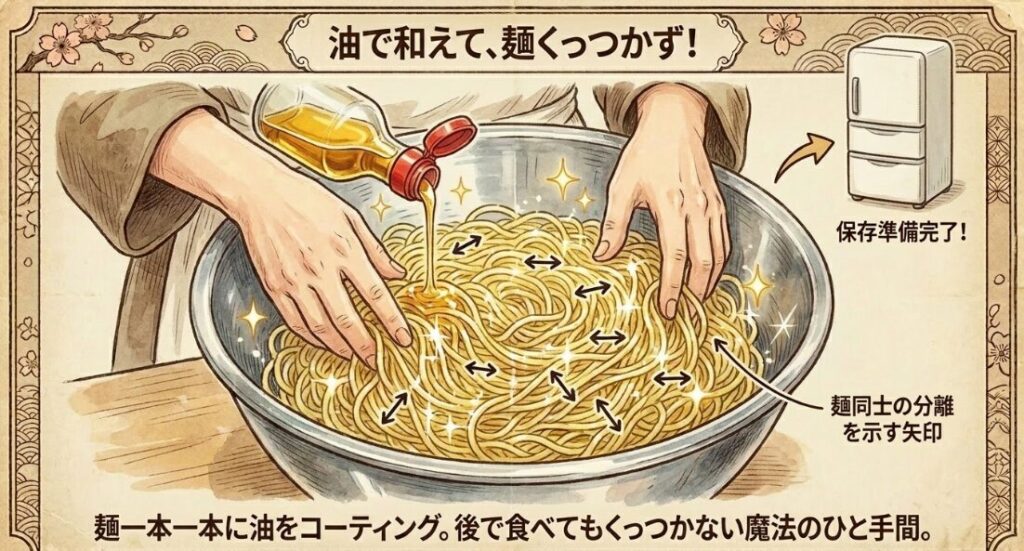 忙しい朝に済ませる麺の事前準備