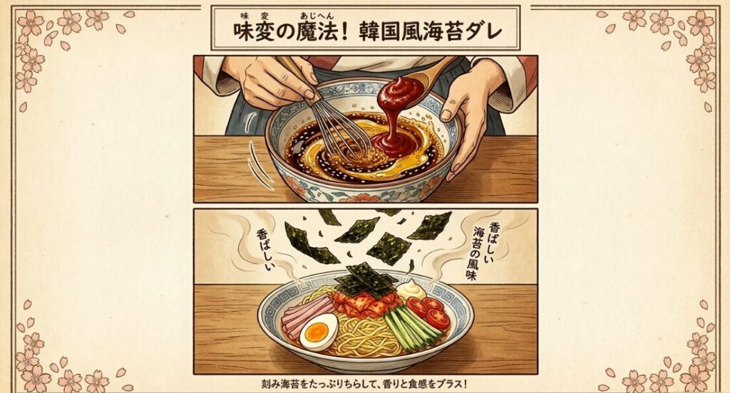 ごま油香る韓国風の味付けテクニック