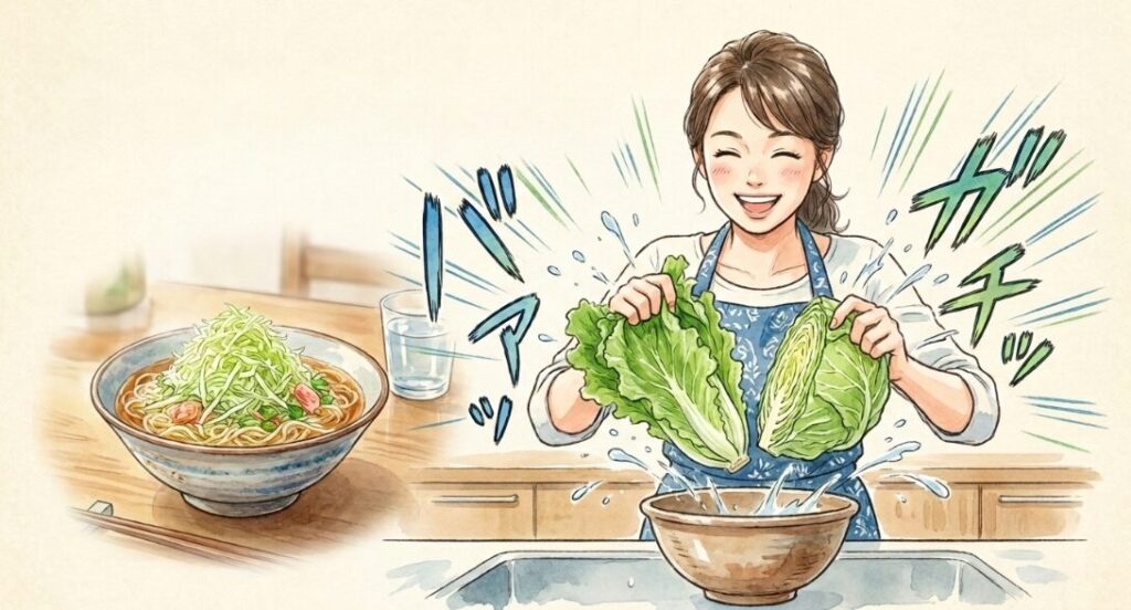 シャキシャキ食感が美味しいレタスやキャベツ