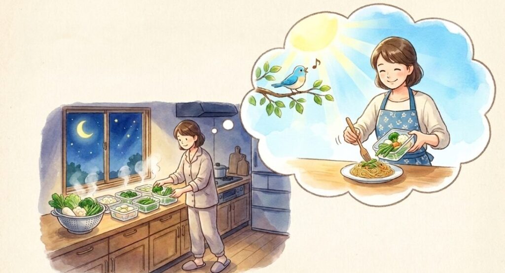 事前にまとめて茹でておけば朝の準備が楽になる