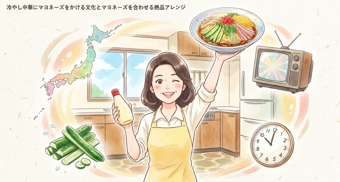 冷やし中華にマヨネーズ