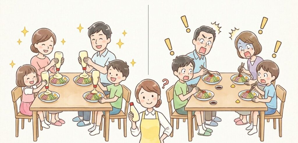 冷やし中華にマヨネーズをかける文化と地域差