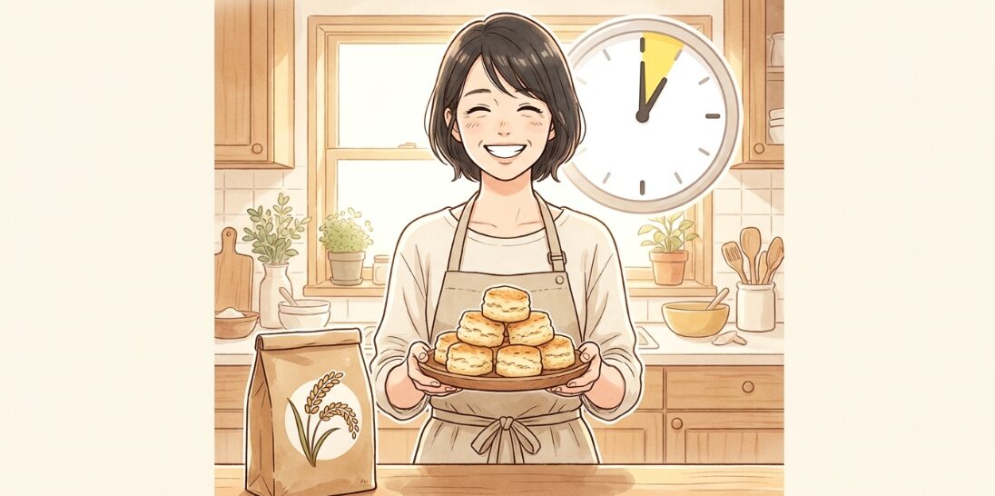 米粉スコーン、バターなし