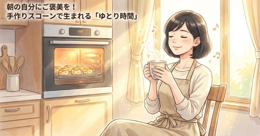 手作りスコーンで生まれる「ゆとり時間」