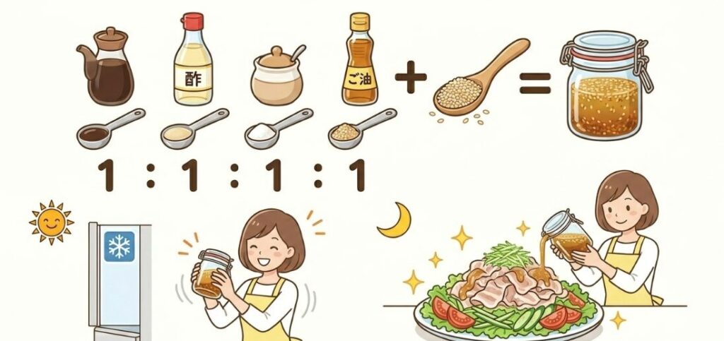 市販のタレをアレンジした飽きない味付け