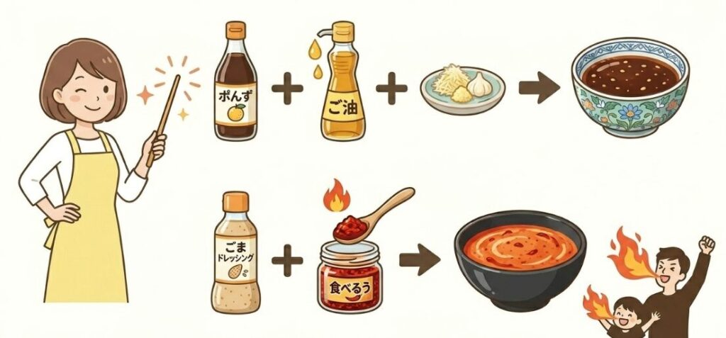 食べる直前にかけるだけの自家製ドレッシング