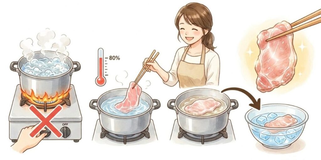 豚肉を柔らかく仕上げるプロの茹で方の基本