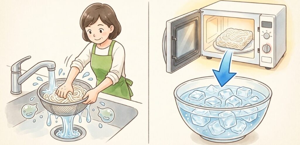 具が絡みやすくなる麺の茹で方