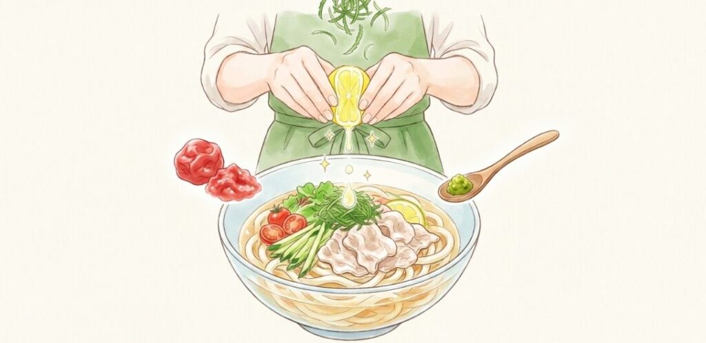 さっぱり仕上げる隠し味の選び方