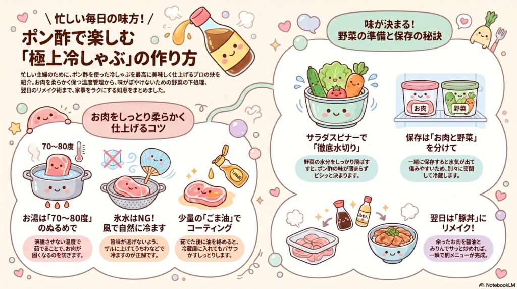 忙しい主婦を救う冷しゃぶのタレにポン酢を選ぶ理由