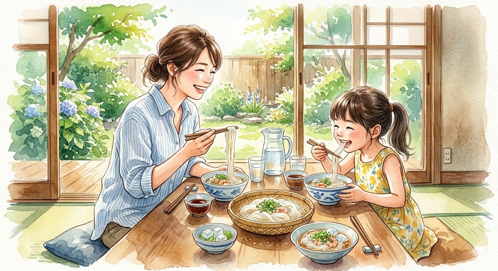 そうめんがくっつかない