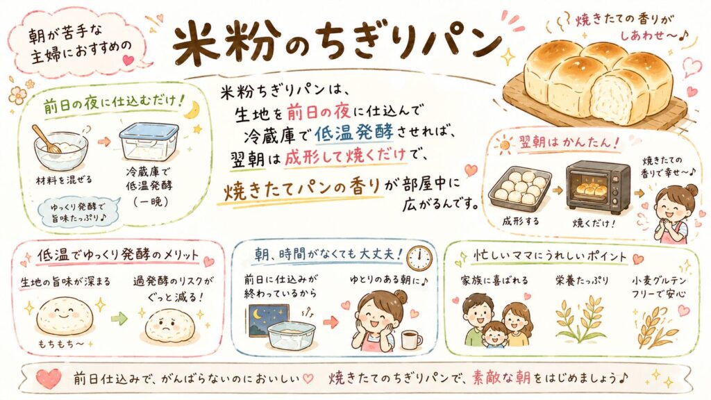 朝が苦手な主婦におすすめの米粉のちぎりパン
