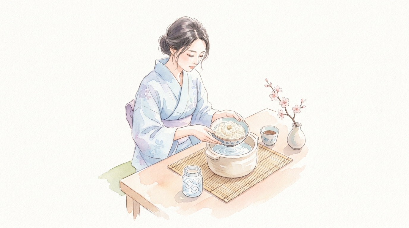 そうめん 茹でたあと 保存