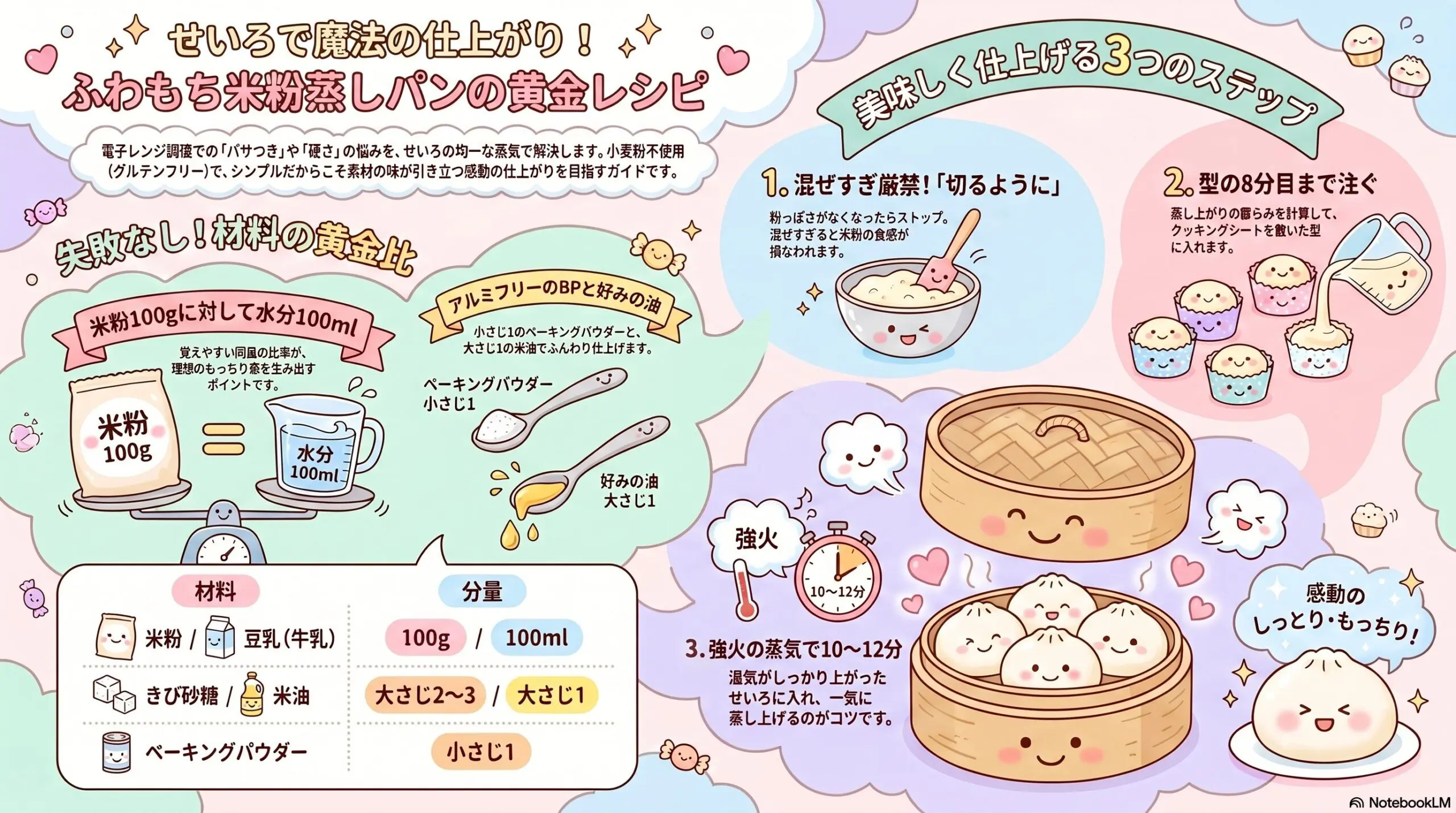 米粉蒸しパン、せいろ歴1年の私が教える！もちふわ絶品3裏技