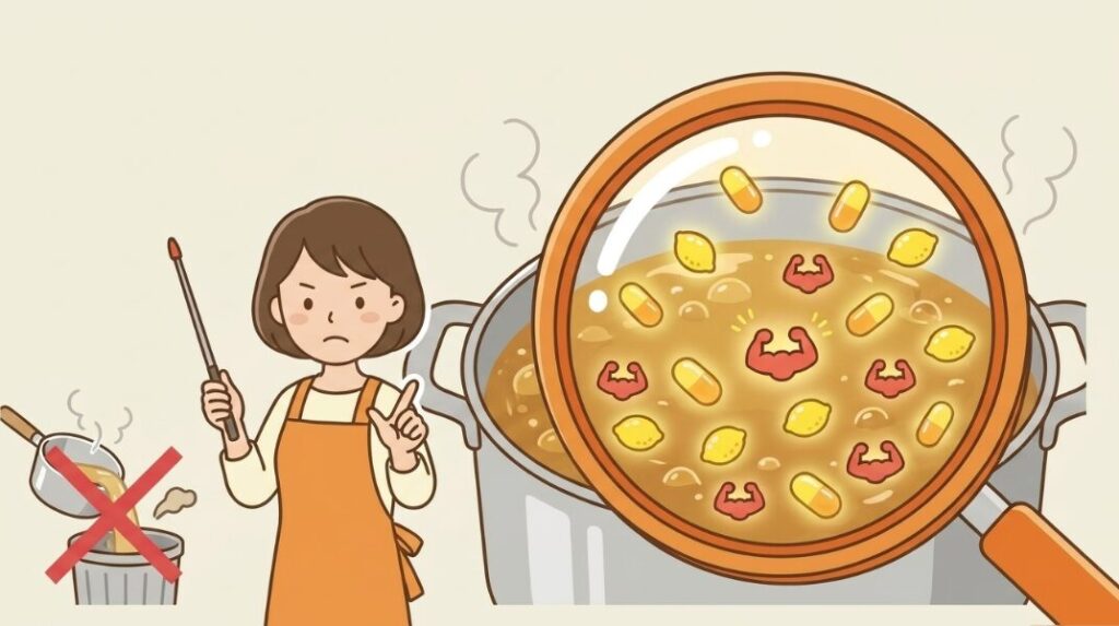 冷しゃぶの茹で汁は栄養豊富で保存や代用にも便利