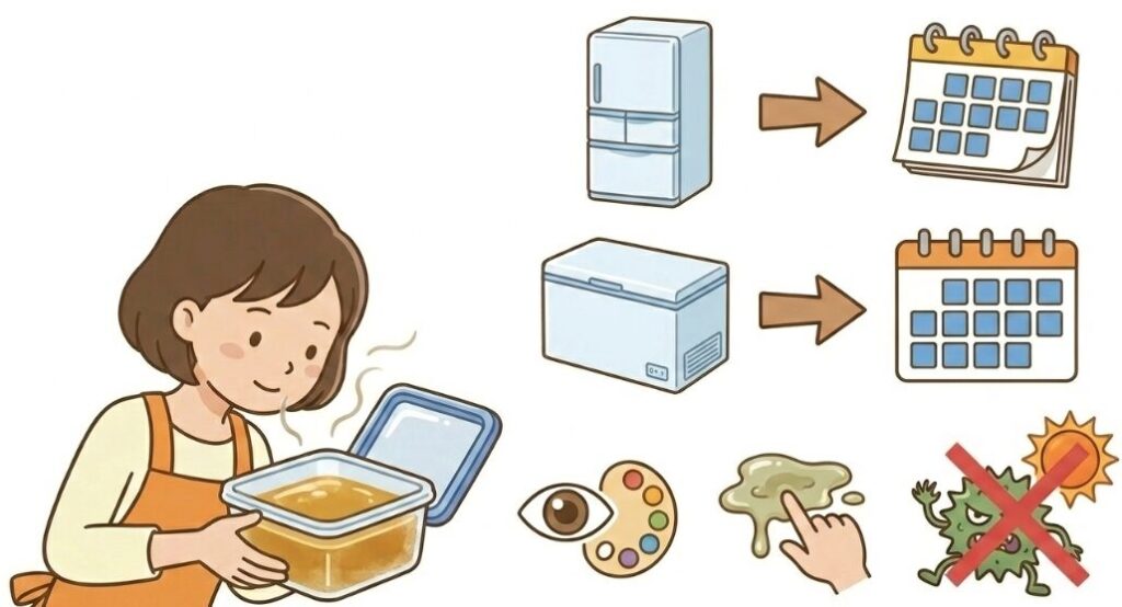 美味しさをキープできる保存期間の目安