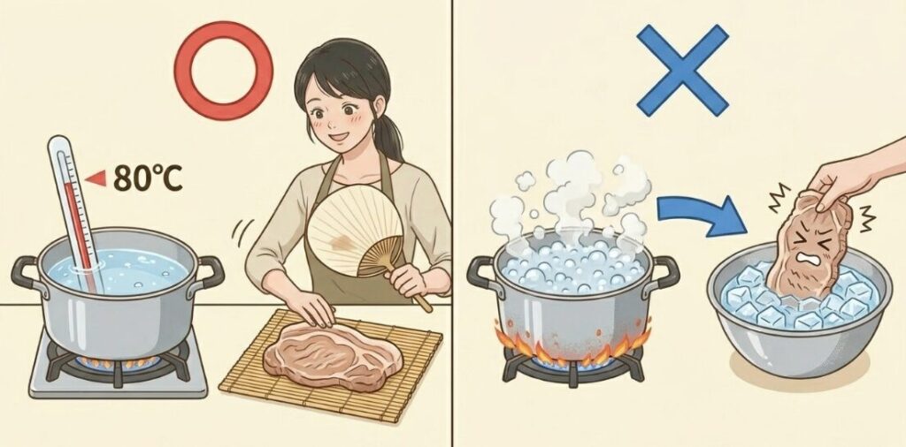 豚肉を柔らかく茹でる下ごしらえの基本