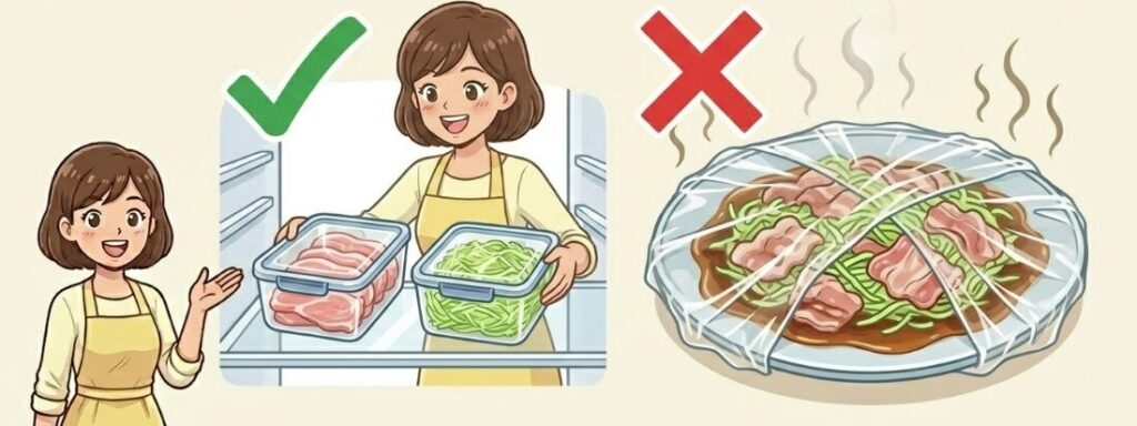 残った分を翌日も美味しく食べる保存方法