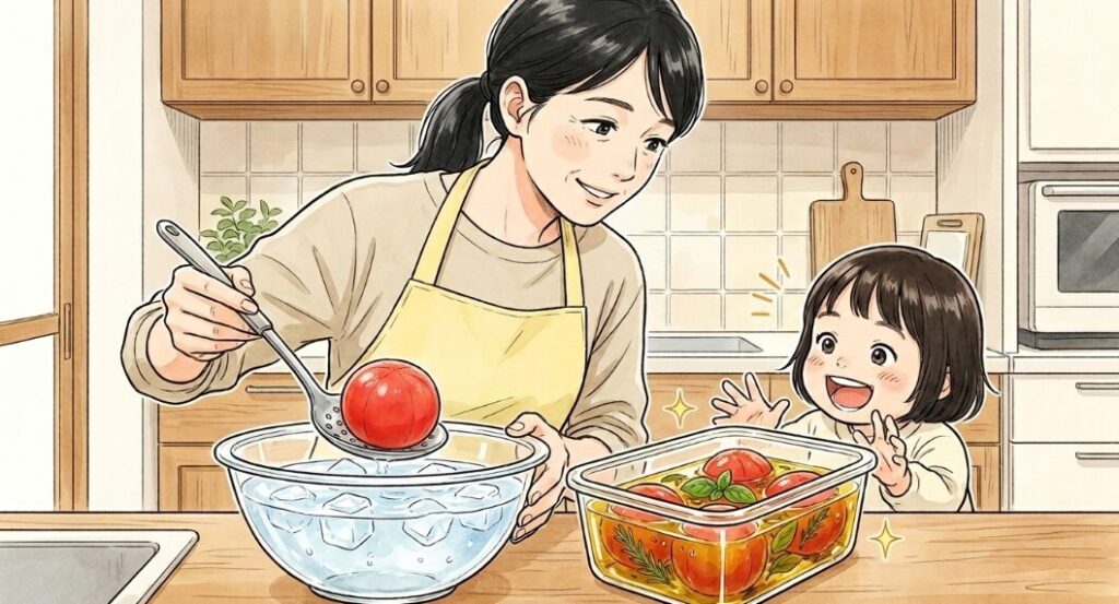 湯むきをしてから保存するメリット
