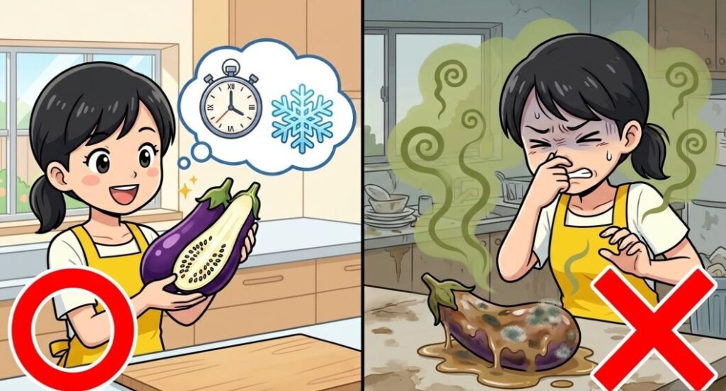 なすの種が黒い理由と傷みとの違い