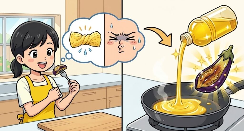 黒い種のあるなすを食べた時の味の変化