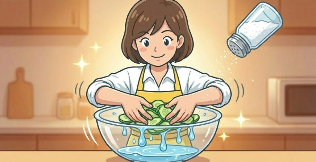 塩揉みのひと手間でしんなり