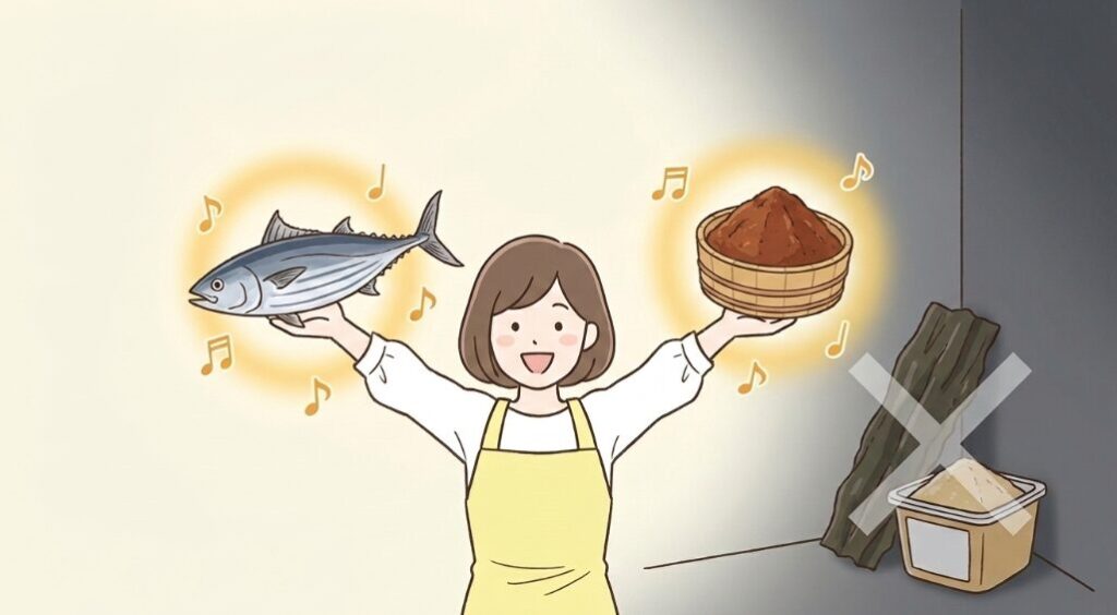 出汁と味噌の選び方で味が変わる