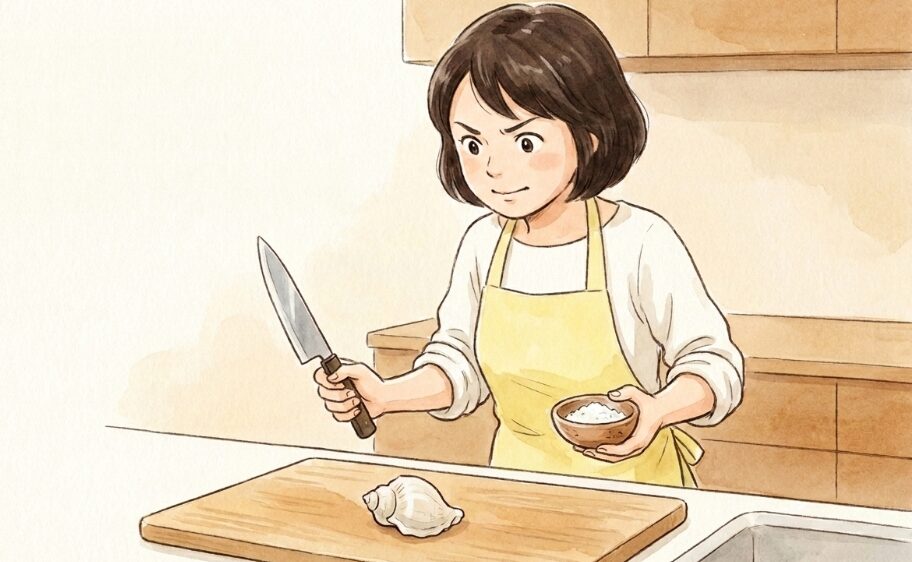 つぶ貝の唾液腺を食べてしまったと後悔しない下ごしらえ