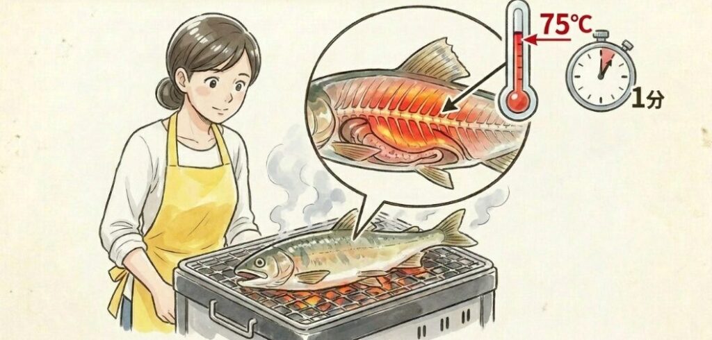 寄生虫を死滅させる加熱時間の目安