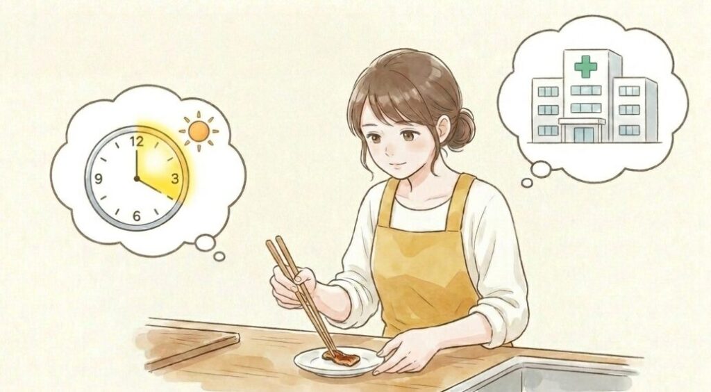 アレルギー症状と食中毒への警戒