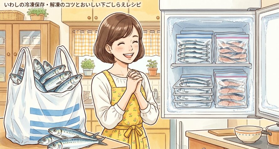 いわしの冷凍保存・解凍のコツ