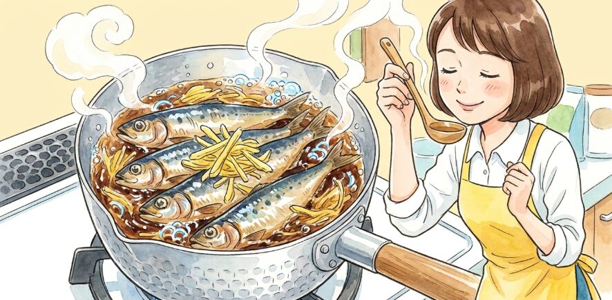 解凍したいわしを使った定番の生姜煮レシピ