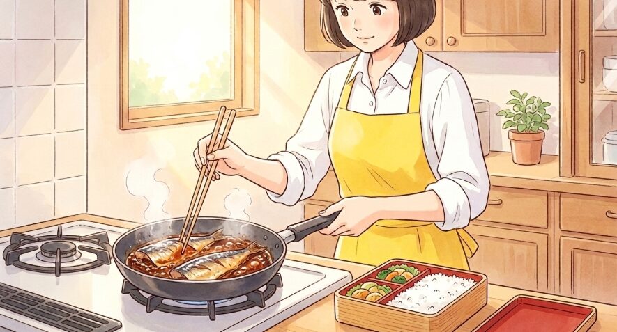 お弁当にもぴったりないわしの蒲焼き