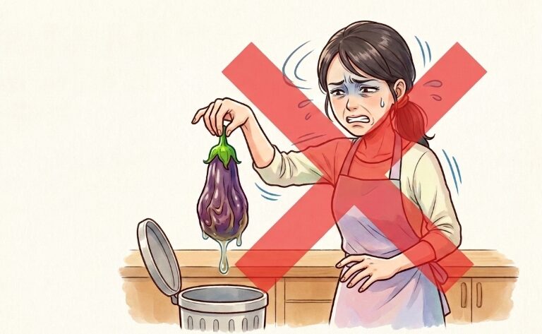 触るとぶよぶよして柔らかいなすの破棄基準
