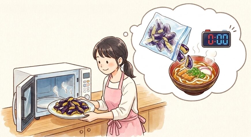 時短料理に大活躍するなすの加熱済み冷凍テク